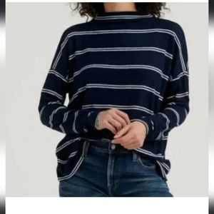 Lucky Brand Mock Neck Size M Striped Sweater